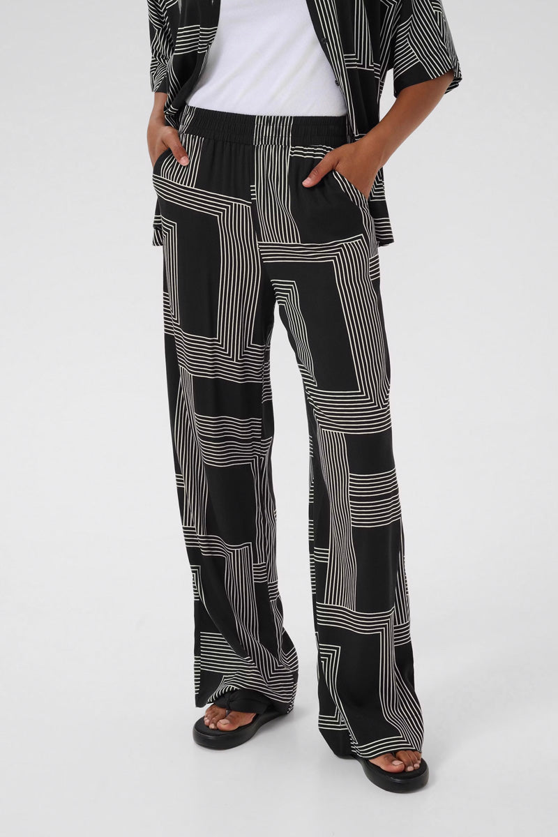KAFFE KAdonny Trousers-Deep Black