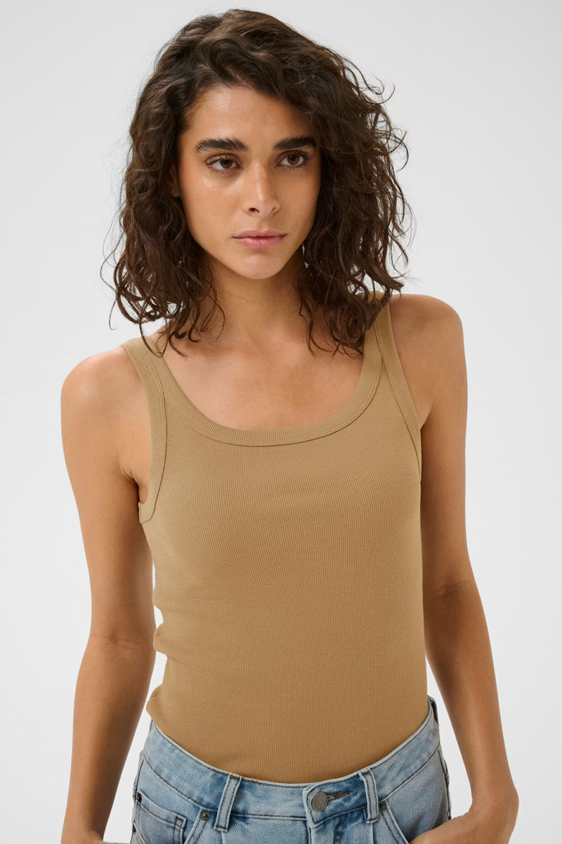 KAFFE KAcarna Tank Top Petrified Oak