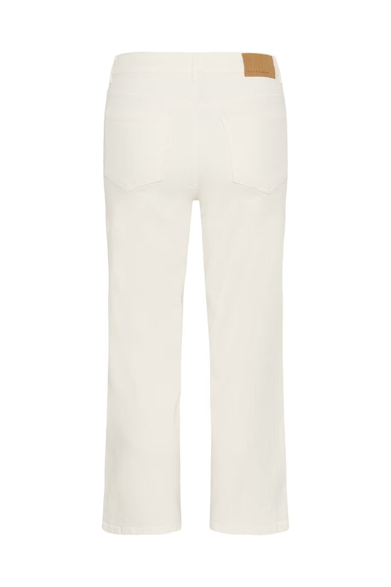 KAFFE KAbrook Cropped HW Jeans Chalk