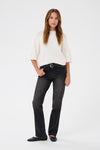 KAFFE KAemillie Crop Pullover Chalk White