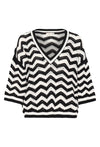 KAFFE KAlaina Knit Pullover Black/Chalk
