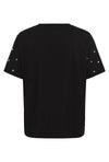 KAFFE KAhelen Stud T-Shirt-Black