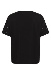 KAFFE KAhelen Stud T-Shirt-Black