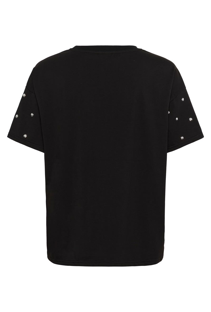 KAFFE KAhelen Stud T-Shirt-Black