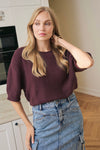 KAFFE KAwhitney Pullover-Fudge