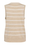 KAFFE KAlizza Striped Slipover Feather Gray/Chalk