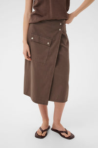 InWear GLADYS IW Denim Wrap Skirt Coffee Quartz