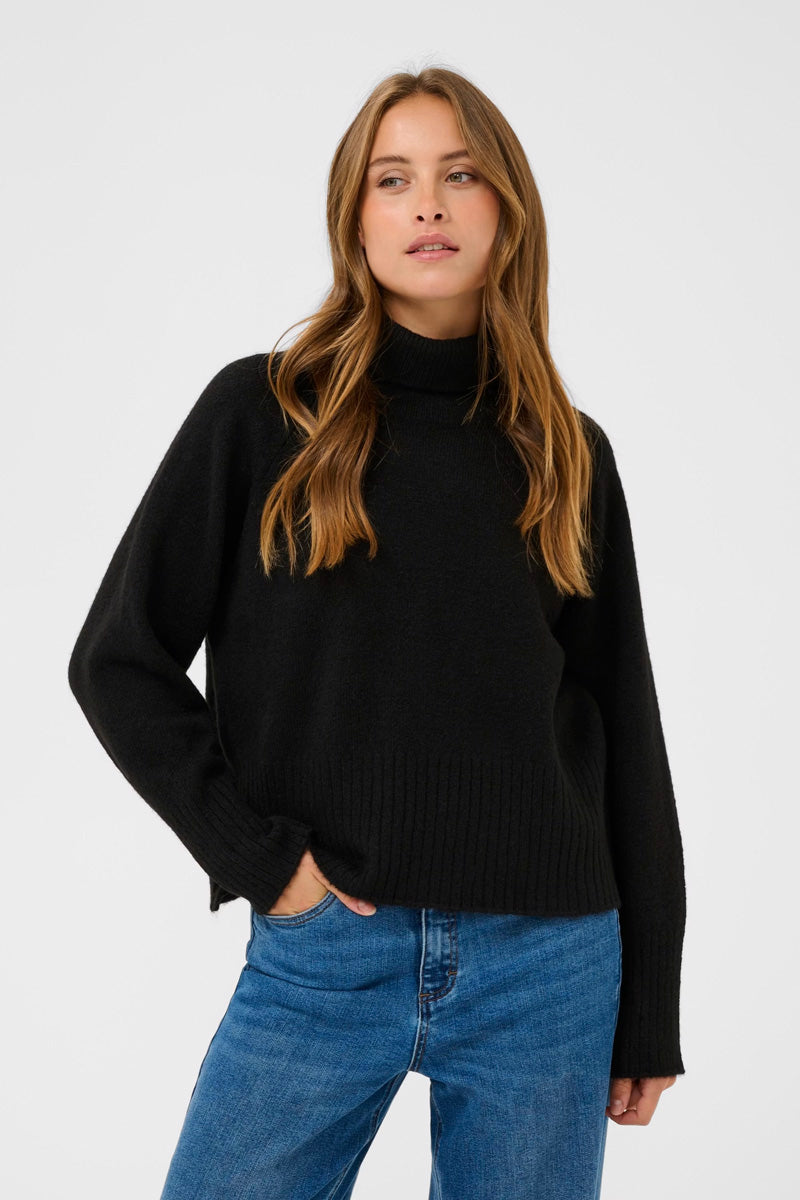 KAFFE KAerin Rollneck Black Deep