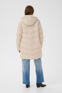KAFFE KAsusanne Quilted Coat-Feather Gray