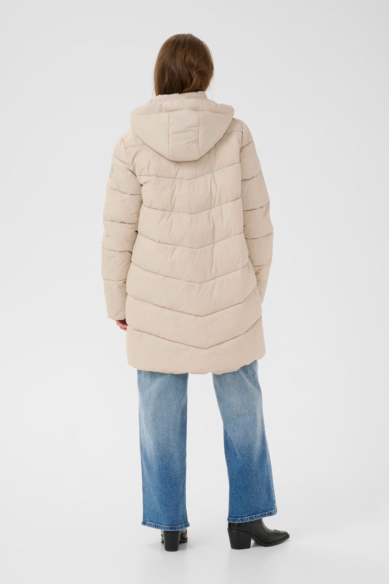 KAFFE KAsusanne Quilted Coat-Feather Gray