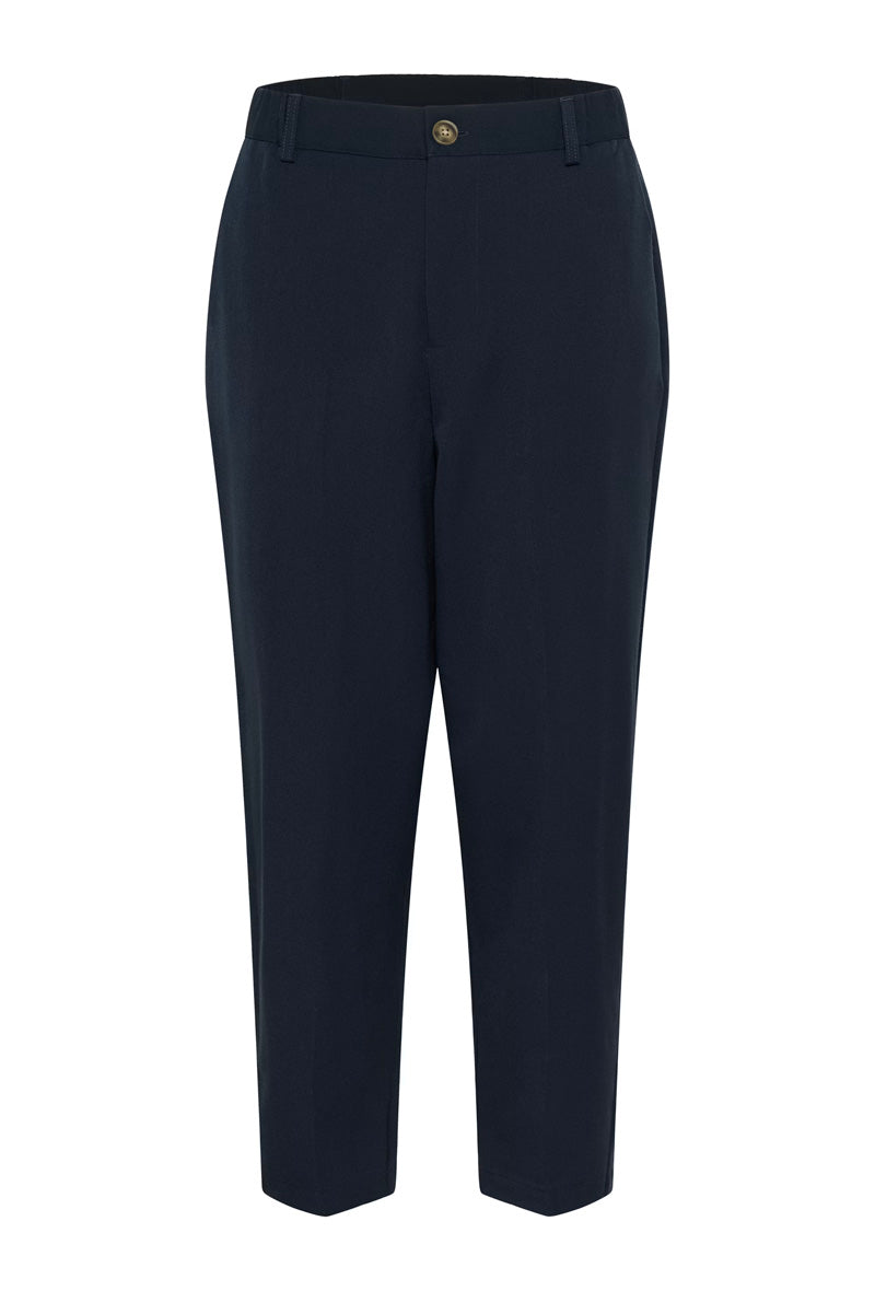KAFFE KAheather Cropped Trousers-Midnight Marine