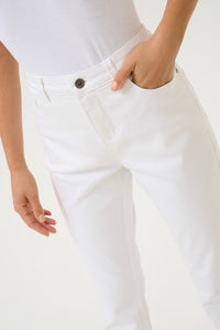 KAFFE KAzelina HW Straight Jeans Chalk
