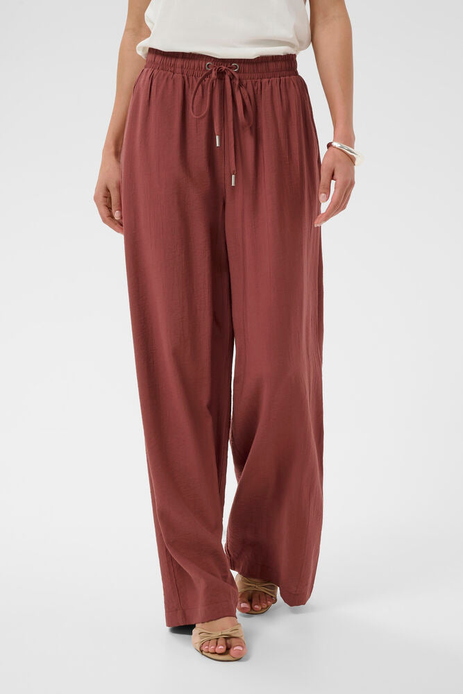 KAFFE KAemily Wide Trousers Henna