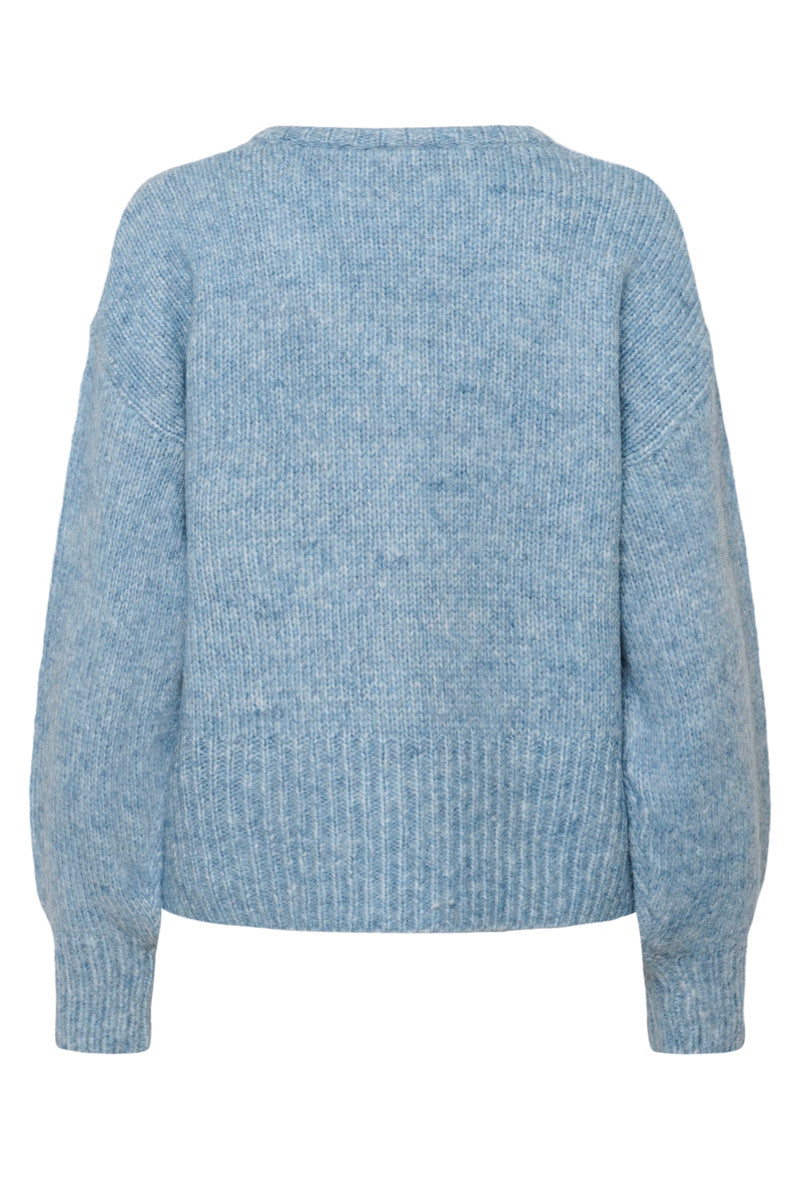 KAFFE KAtrina V-Neck Pullover Bering Sea Melange