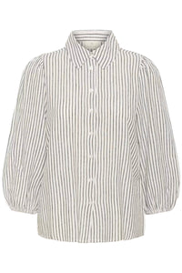 KAFFE KAmilia 3/4 SL Shirt Black/Chalk White Stripe