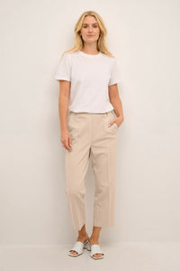 KAFFE KAsakura Cropped Trousers Feather Grey Melange