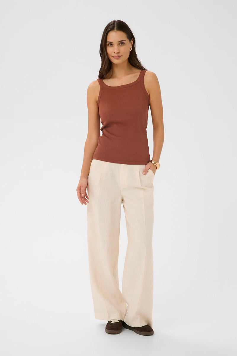 KAFFE KAcarna Tank Top Henna
