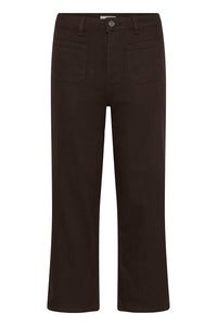 KAFFE KAbrook Cropped HW Jeans Coffee Bean