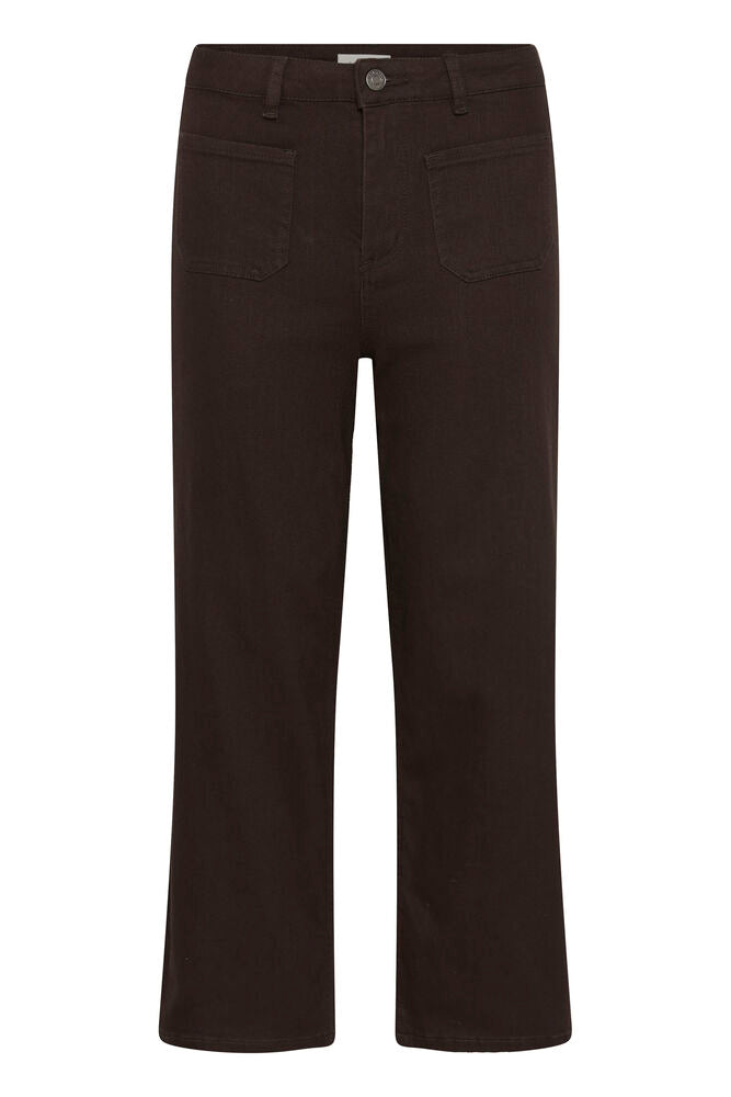 KAFFE KAbrook Cropped HW Jeans Coffee Bean