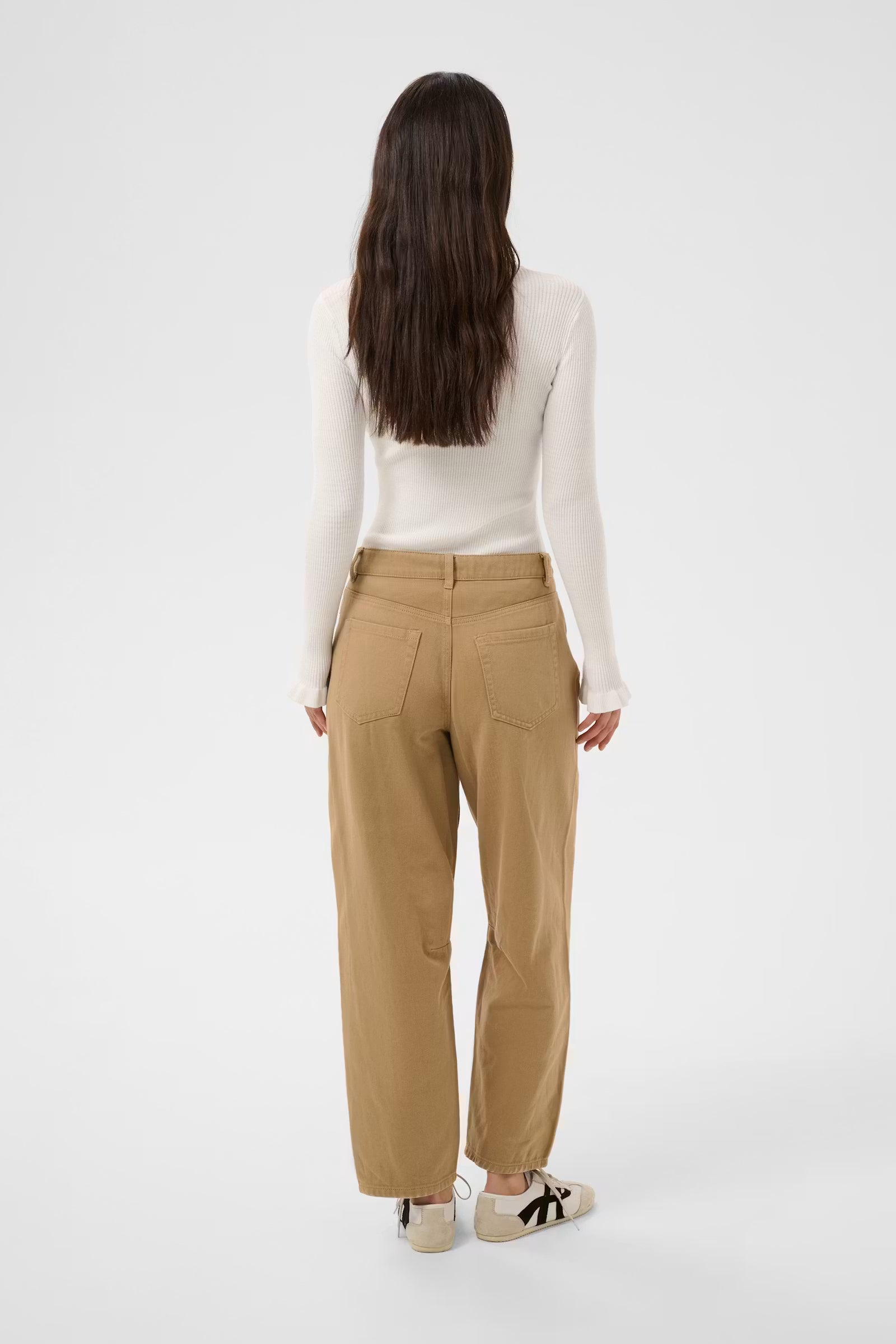 KAFFE KAbrynn Barrel Twill Jeans Washed Petrified Oak