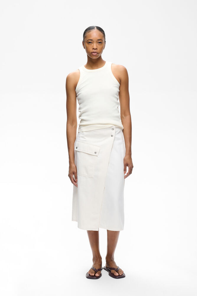 InWear GLADYS IW Denim Wrap Skirt Ecru Melange