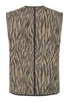 KAFFE KAkayla Waistcoat Taupe/Black Animal