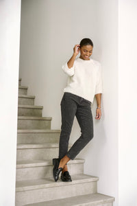 KAFFE KAemillie Crop Pullover Chalk White