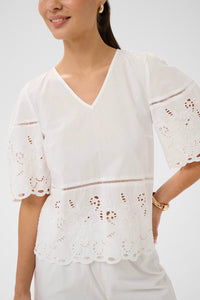 KAFFE KAgertrud Blouse Chalk White