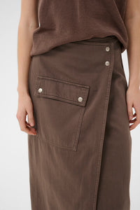 InWear GLADYS IW Denim Wrap Skirt Coffee Quartz