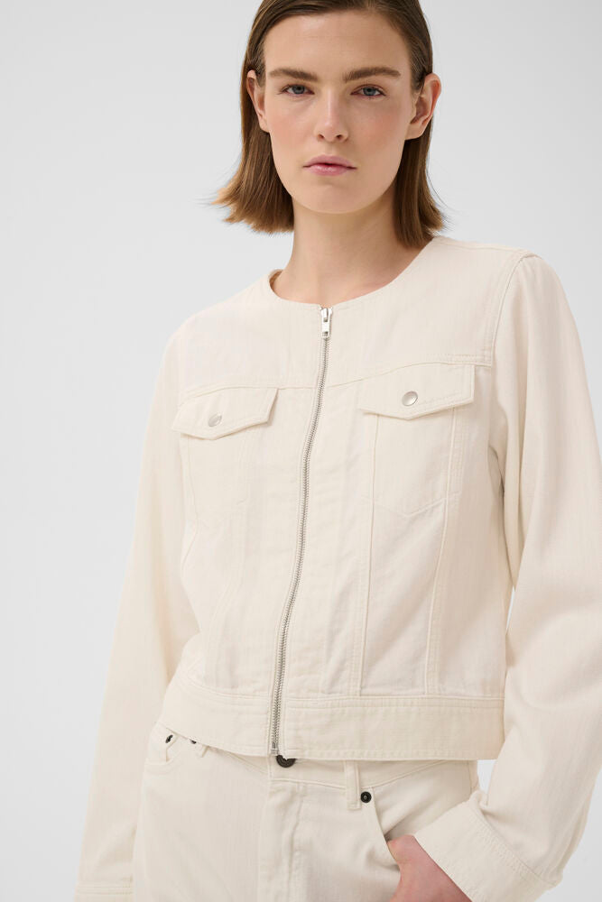 InWear GLADYS IW Denim Jacket Ecru Melange