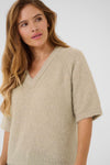 KAFFE KAemilie V-Neck Pullover Feather Gray