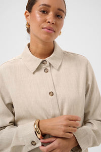 KAFFE KAomila Shirt Jacket Feather Grey