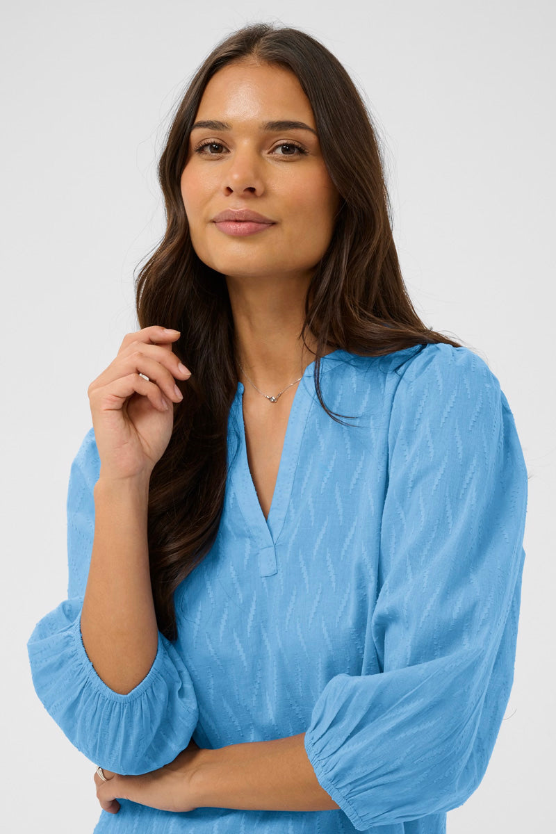 KAFFE KAgabriela Blouse-Azure Blue