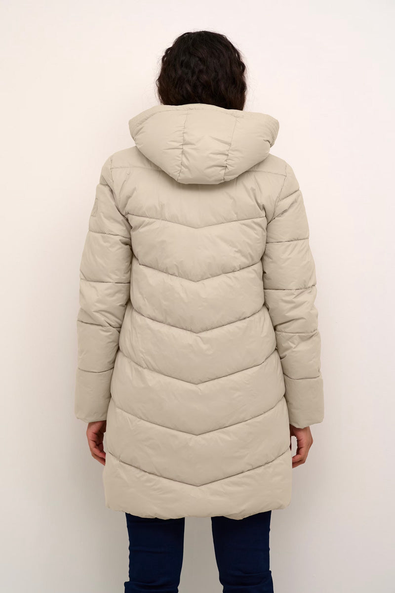 KAFFE KAsusanne Quilted Coat-Feather Gray