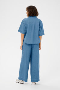 KAFFE KAjade Wide Jeans Mid Blue Chambray