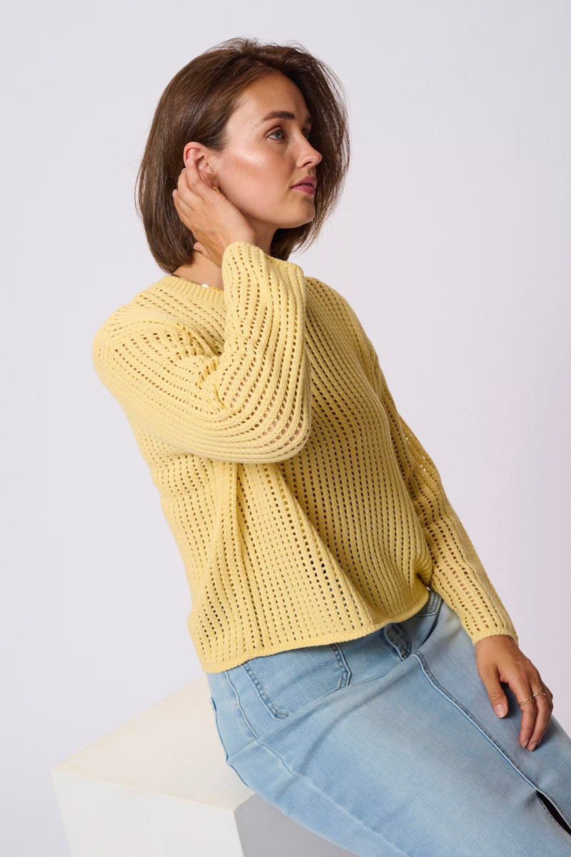 KAFFE KAsolar Knit Pullover Straw