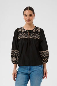 KAFFE KAkis Blouse Black Deep