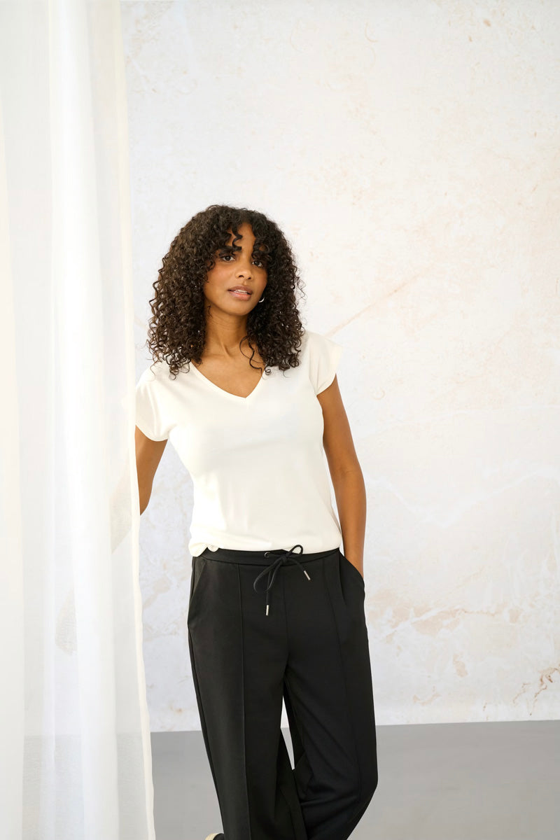 KAFFE KAlise T-Shirt Washed Chalk White