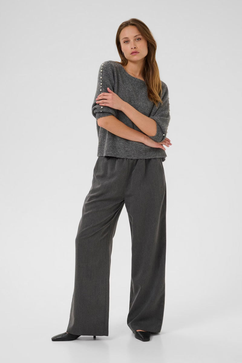 KAFFE KAnevil Trousers-Dark Grey