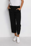 KAFFE KAsakura Cropped Trousers-Black