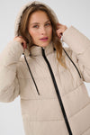 KAFFE KAsusanne Quilted Coat-Feather Gray