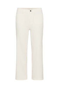 KAFFE KAbrook Cropped HW Jeans Chalk