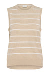 KAFFE KAlizza Striped Slipover Feather Gray/Chalk