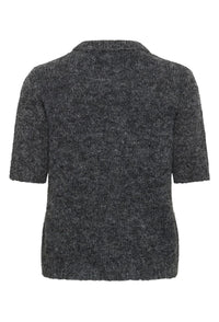 KAFFE KAemilie Polo Pullover Grey Melange
