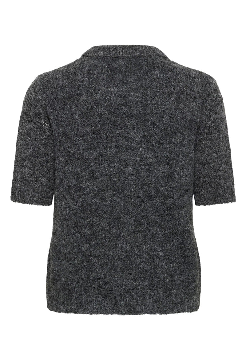 KAFFE KAemilie Polo Pullover Grey Melange