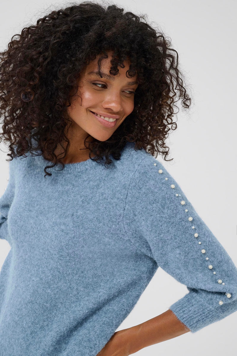 KAFFE KAbetty Pullover Windward Blue Melange