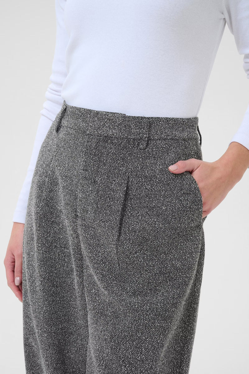 KAFFE KAalba Wide Pants Black Melange