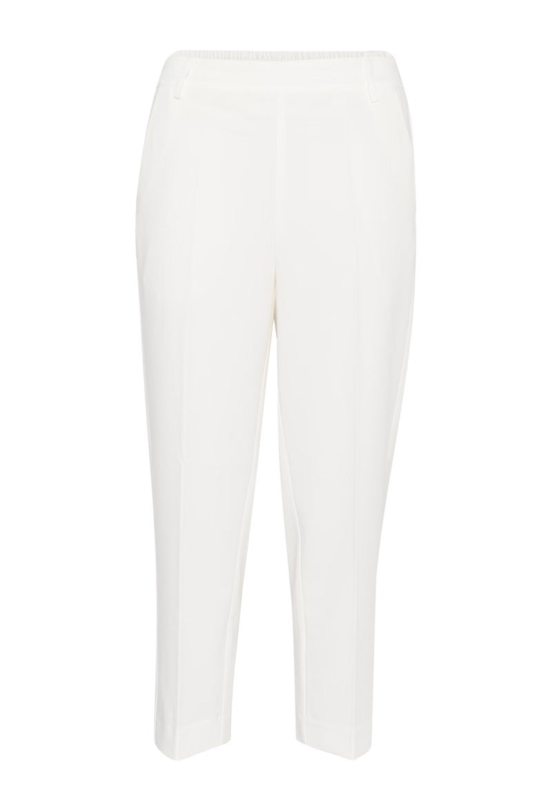 KAFFE KAsakura Cropped Pant Chalk White