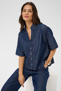 KAFFE KAjade Shirt Dark Blue Chambray