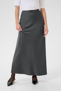 KAFFE KAhill Long Skirt Black Oyster